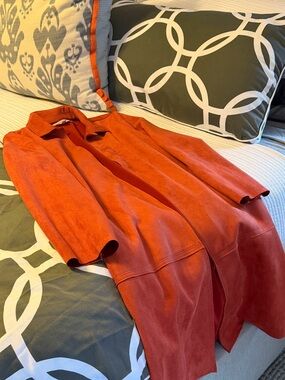 Philosophy Women's Suede Jacket - Rust Orange